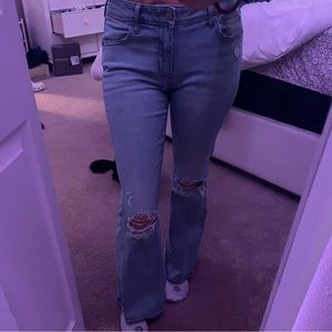 low rise american eagle flare jeans